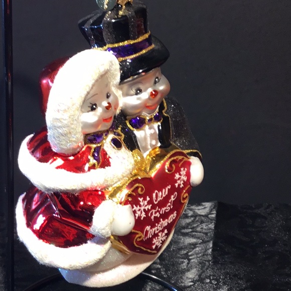 RADKO Snowy Sweetheart Glass Christmas Ornament - Picture 11 of 16